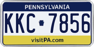 PA license plate KKC7856