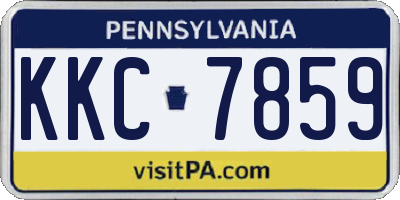 PA license plate KKC7859