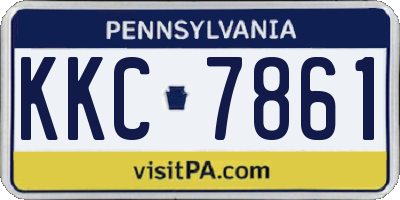 PA license plate KKC7861