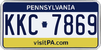 PA license plate KKC7869