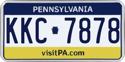PA license plate KKC7878