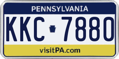 PA license plate KKC7880