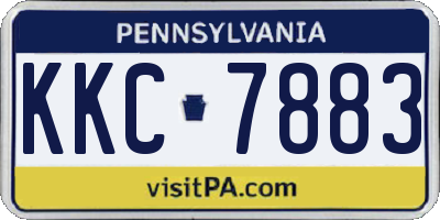 PA license plate KKC7883