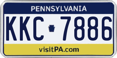 PA license plate KKC7886