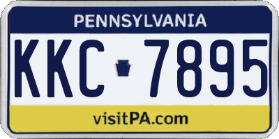 PA license plate KKC7895