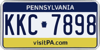 PA license plate KKC7898