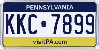 PA license plate KKC7899