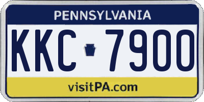 PA license plate KKC7900
