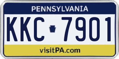 PA license plate KKC7901