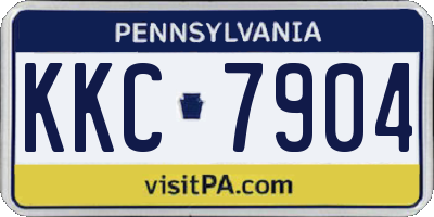 PA license plate KKC7904
