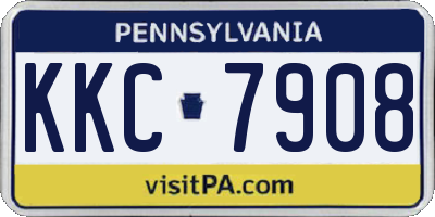 PA license plate KKC7908