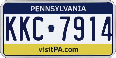 PA license plate KKC7914