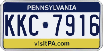 PA license plate KKC7916