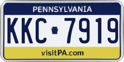PA license plate KKC7919