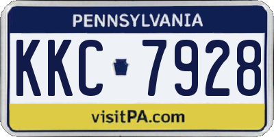 PA license plate KKC7928