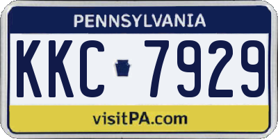 PA license plate KKC7929