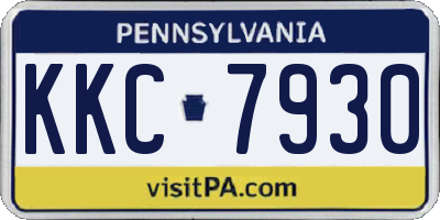 PA license plate KKC7930