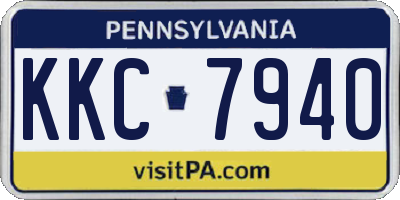 PA license plate KKC7940