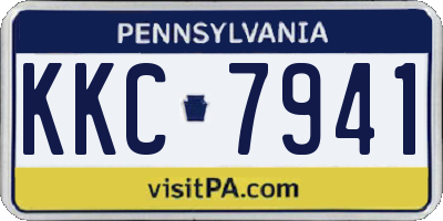 PA license plate KKC7941