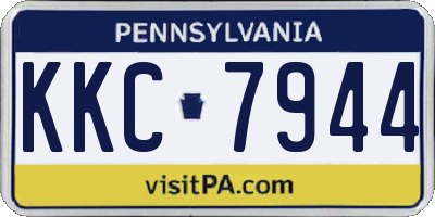PA license plate KKC7944
