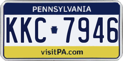 PA license plate KKC7946