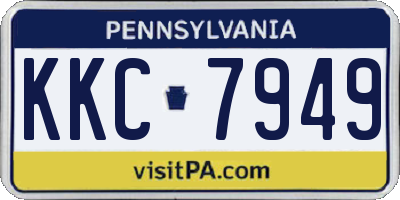 PA license plate KKC7949