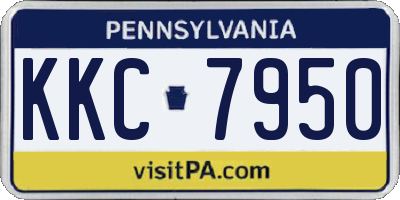 PA license plate KKC7950