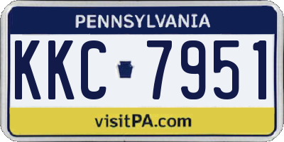 PA license plate KKC7951