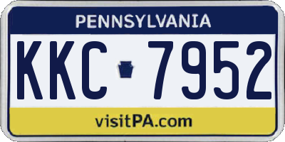 PA license plate KKC7952