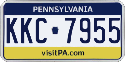PA license plate KKC7955
