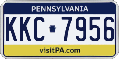 PA license plate KKC7956