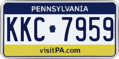 PA license plate KKC7959