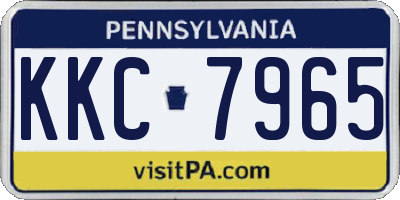PA license plate KKC7965