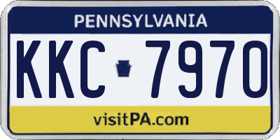 PA license plate KKC7970