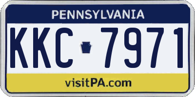 PA license plate KKC7971