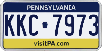 PA license plate KKC7973