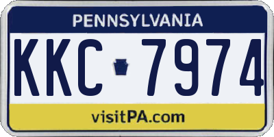 PA license plate KKC7974
