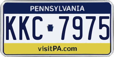 PA license plate KKC7975