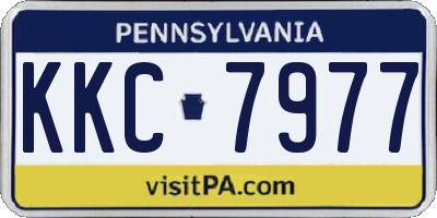 PA license plate KKC7977