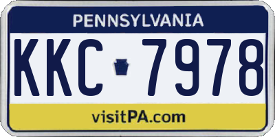 PA license plate KKC7978
