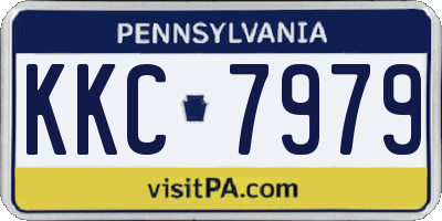 PA license plate KKC7979