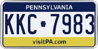 PA license plate KKC7983