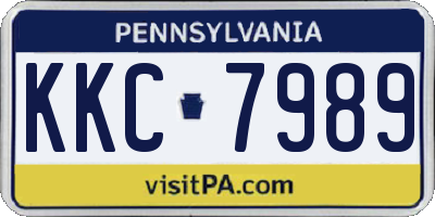PA license plate KKC7989