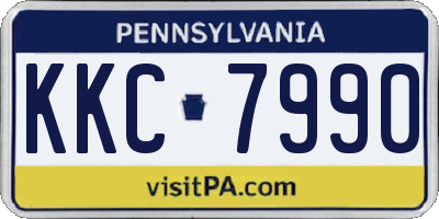 PA license plate KKC7990