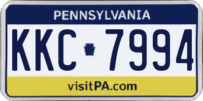 PA license plate KKC7994