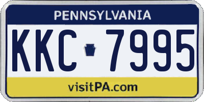 PA license plate KKC7995