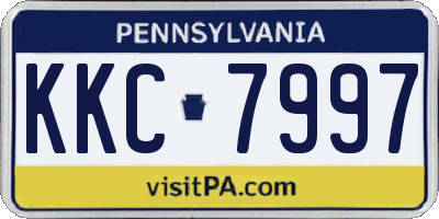 PA license plate KKC7997