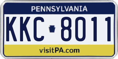 PA license plate KKC8011