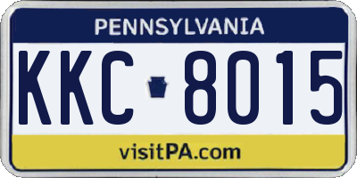 PA license plate KKC8015