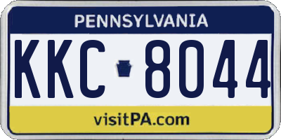 PA license plate KKC8044